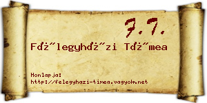 Félegyházi Tímea névjegykártya
