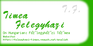 timea felegyhazi business card